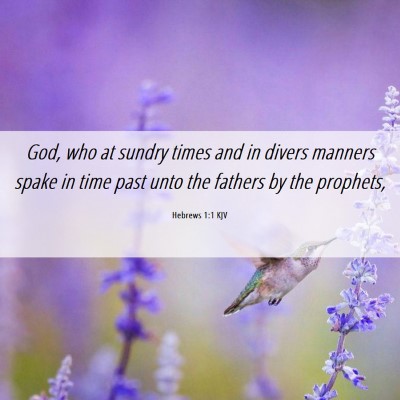 Picture 06 - Hebrews 1:1 KJV - God, who at sundry times and in divers manners - Bible Verse Picture