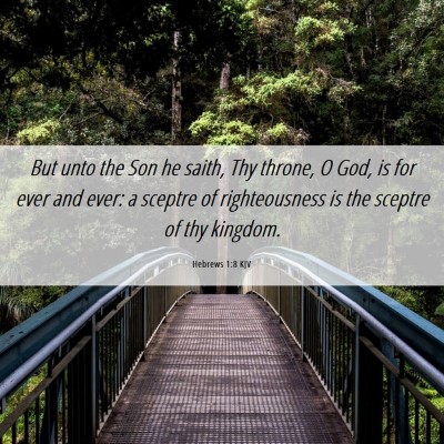 Picture 06 - Hebrews 1:8 KJV - But unto the Son he saith, Thy throne, O God, is - Bible Verse Picture