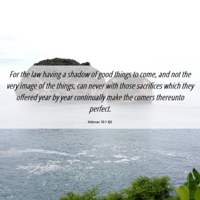 Picture 06 - Hebrews 10:1 KJV - For the law having a shadow of good things to - Bible Verse Picture