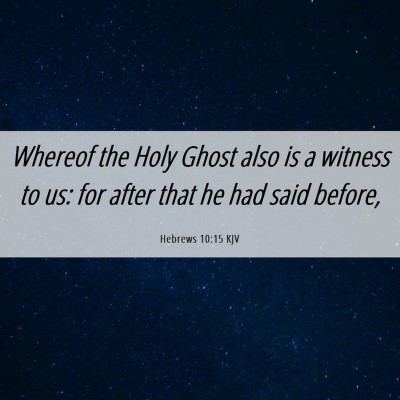 Picture 06 - Hebrews 10:15 KJV - Whereof the Holy Ghost also is a witness to us: - Bible Verse Picture