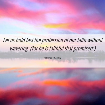 Picture 06 - Hebrews 10:23 KJV - Let us hold fast the profession of our faith - Bible Verse Picture