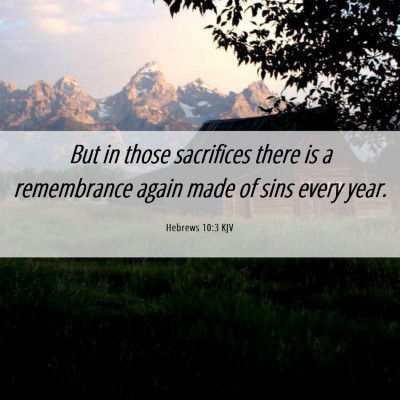 Picture 06 - Hebrews 10:3 KJV - But in those sacrifices there is a remembrance - Bible Verse Picture