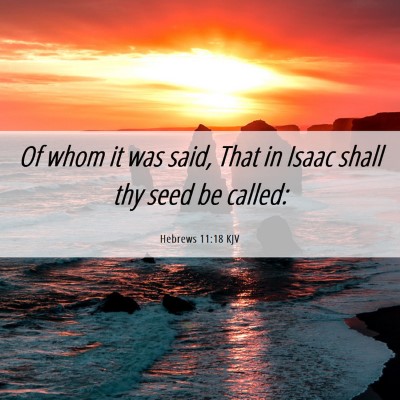 Picture 06 - Hebrews 11:18 KJV - Of whom it was said, That in Isaac shall thy seed - Bible Verse Picture