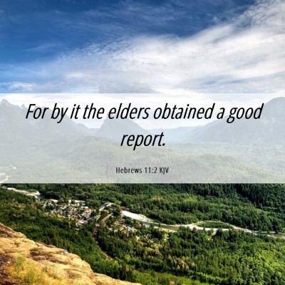 Picture 06 - Hebrews 11:2 KJV - For by it the elders obtained a good - Bible Verse Picture