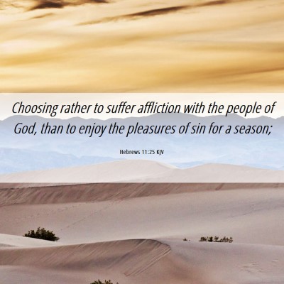 Picture 06 - Hebrews 11:25 KJV - Choosing rather to suffer affliction with the - Bible Verse Picture