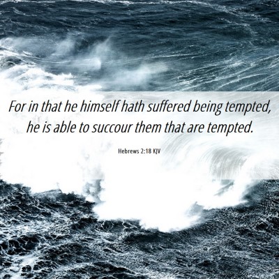 Picture 06 - Hebrews 2:18 KJV - For in that he himself hath suffered being - Bible Verse Picture
