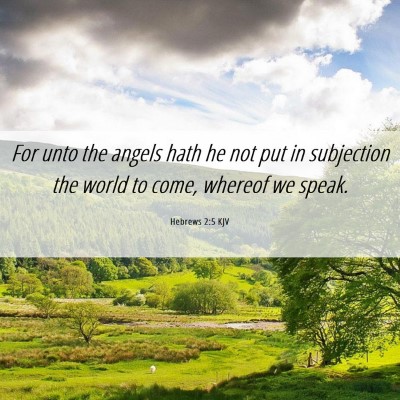Picture 06 - Hebrews 2:5 KJV - For unto the angels hath he not put in subjection - Bible Verse Picture