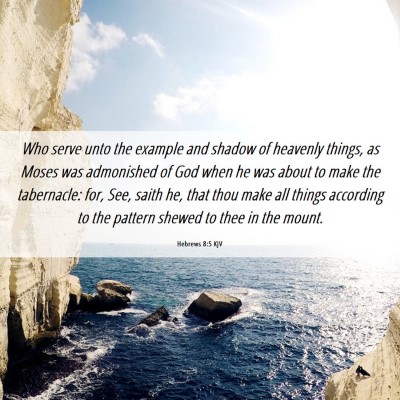 Picture 06 - Hebrews 8:5 KJV - Who serve unto the example and shadow of heavenly - Bible Verse Picture