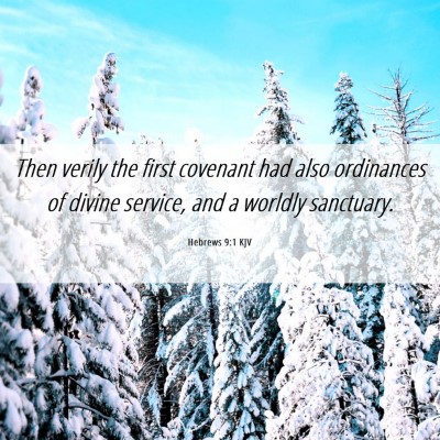 Picture 06 - Hebrews 9:1 KJV - Then verily the first covenant had also - Bible Verse Picture
