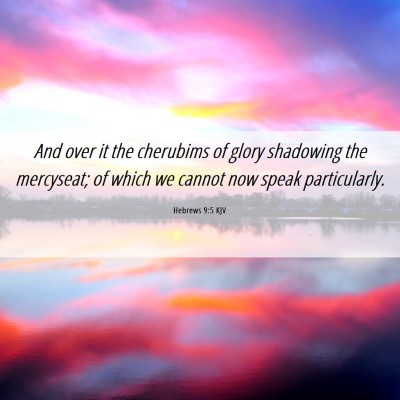 Picture 06 - Hebrews 9:5 KJV - And over it the cherubims of glory shadowing the - Bible Verse Picture