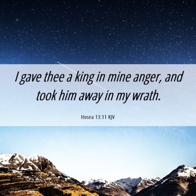 Picture 06 - Hosea 13:11 KJV - I gave thee a king in mine anger, and took him - Bible Verse Picture