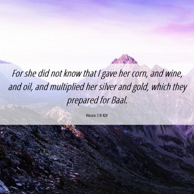Picture 06 - Hosea 2:8 KJV - For she did not know that I gave her corn, and - Bible Verse Picture