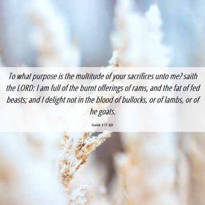 Picture 06 - Isaiah 1:11 KJV - To what purpose is the multitude of your - Bible Verse Picture