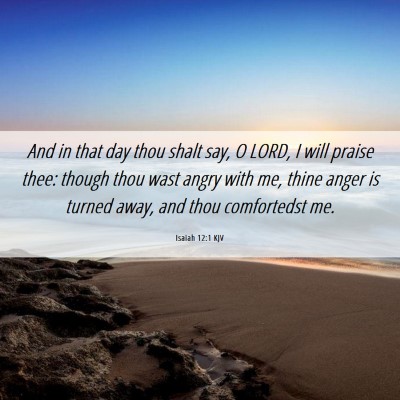 Picture 06 - Isaiah 12:1 KJV - And in that day thou shalt say, O LORD, I will - Bible Verse Picture