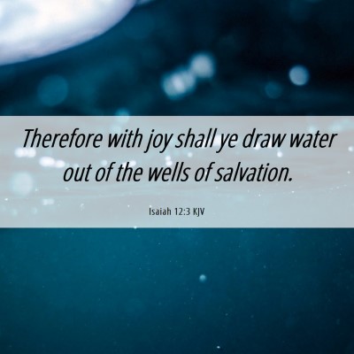 Picture 06 - Isaiah 12:3 KJV - Therefore with joy shall ye draw water out of the - Bible Verse Picture