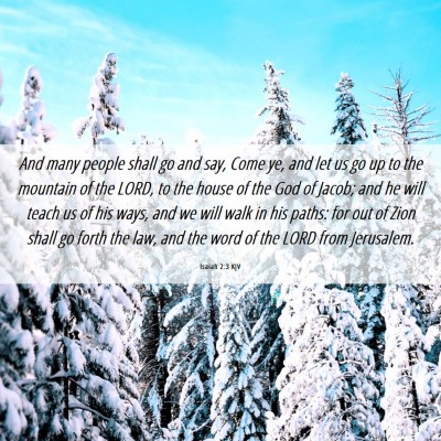 Picture 06 - Isaiah 2:3 KJV - And many people shall go and say, Come ye, and - Bible Verse Picture