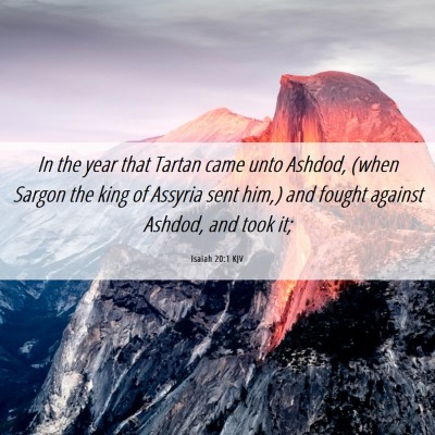 Picture 06 - Isaiah 20:1 KJV - In the year that Tartan came unto Ashdod, (when - Bible Verse Picture