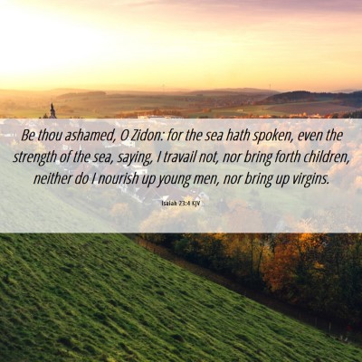 Picture 06 - Isaiah 23:4 KJV - Be thou ashamed, O Zidon: for the sea hath - Bible Verse Picture