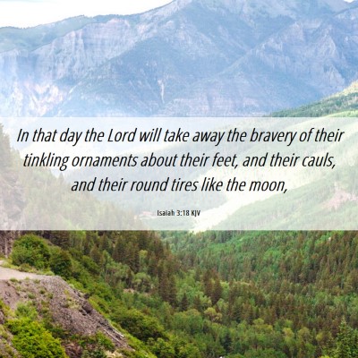 Picture 06 - Isaiah 3:18 KJV - In that day the Lord will take away the bravery - Bible Verse Picture