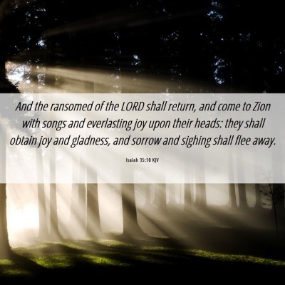 Picture 06 - Isaiah 35:10 KJV - And the ransomed of the LORD shall return, and - Bible Verse Picture