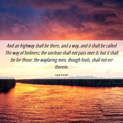 Picture 06 - Isaiah 35:8 KJV - And an highway shall be there, and a way, and it - Bible Verse Picture