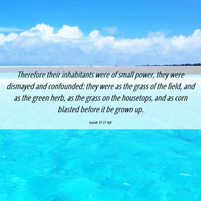Picture 06 - Isaiah 37:27 KJV - Therefore their inhabitants were of small power, - Bible Verse Picture