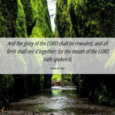 Picture 06 - Isaiah 40:5 KJV - And the glory of the LORD shall be revealed, and - Bible Verse Picture