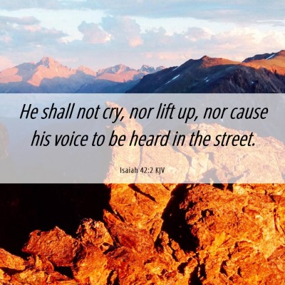 Picture 06 - Isaiah 42:2 KJV - He shall not cry, nor lift up, nor cause his - Bible Verse Picture