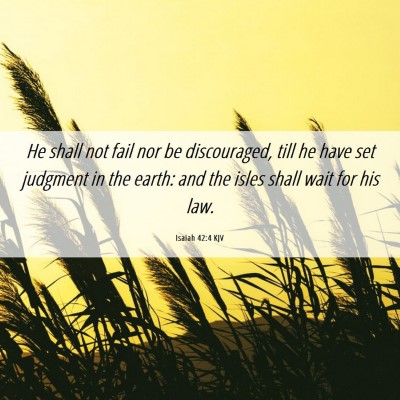 Picture 06 - Isaiah 42:4 KJV - He shall not fail nor be discouraged, till he - Bible Verse Picture