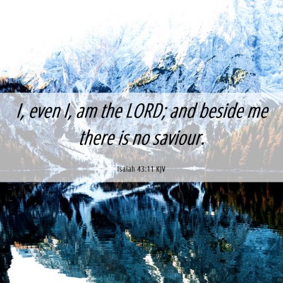 Picture 06 - Isaiah 43:11 KJV - I, even I, am the LORD; and beside me there is no - Bible Verse Picture