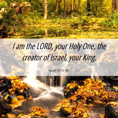 Picture 06 - Isaiah 43:15 KJV - I am the LORD, your Holy One, the creator of - Bible Verse Picture