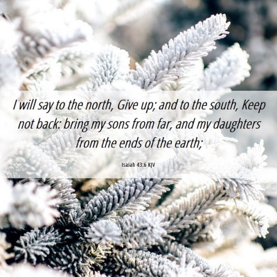 Picture 06 - Isaiah 43:6 KJV - I will say to the north, Give up; and to the - Bible Verse Picture
