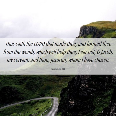 Picture 06 - Isaiah 44:2 KJV - Thus saith the LORD that made thee, and formed - Bible Verse Picture
