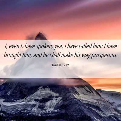 Picture 06 - Isaiah 48:15 KJV - I, even I, have spoken; yea, I have called him: I - Bible Verse Picture