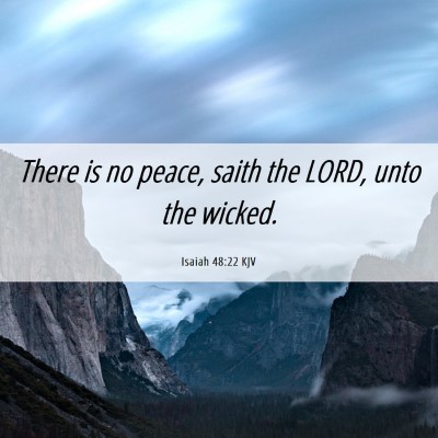 Picture 06 - Isaiah 48:22 KJV - There is no peace, saith the LORD, unto the - Bible Verse Picture