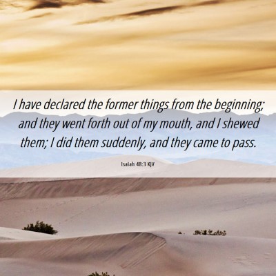 Picture 06 - Isaiah 48:3 KJV - I have declared the former things from the - Bible Verse Picture