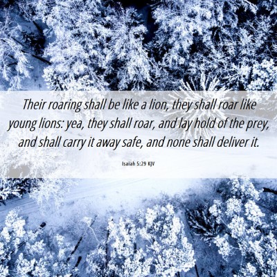 Picture 06 - Isaiah 5:29 KJV - Their roaring shall be like a lion, they shall - Bible Verse Picture