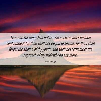 Picture 06 - Isaiah 54:4 KJV - Fear not; for thou shalt not be ashamed: neither - Bible Verse Picture
