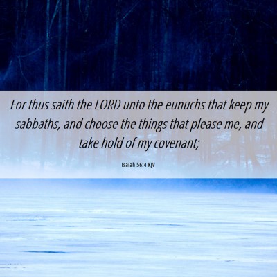 Picture 06 - Isaiah 56:4 KJV - For thus saith the LORD unto the eunuchs that - Bible Verse Picture