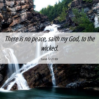 Picture 06 - Isaiah 57:21 KJV - There is no peace, saith my God, to the - Bible Verse Picture
