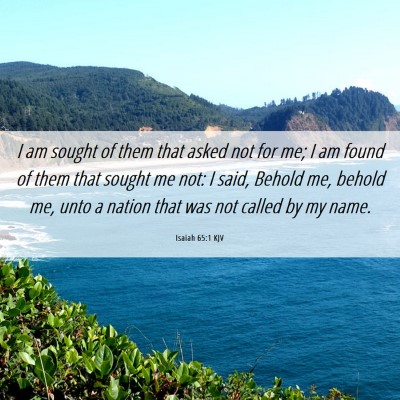 Picture 06 - Isaiah 65:1 KJV - I am sought of them that asked not for me; I am - Bible Verse Picture