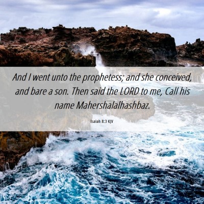 Picture 06 - Isaiah 8:3 KJV - And I went unto the prophetess; and she - Bible Verse Picture
