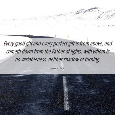 Picture 06 - James 1:17 KJV - Every good gift and every perfect gift is from - Bible Verse Picture