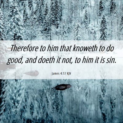 Picture 06 - James 4:17 KJV - Therefore to him that knoweth to do good, and - Bible Verse Picture