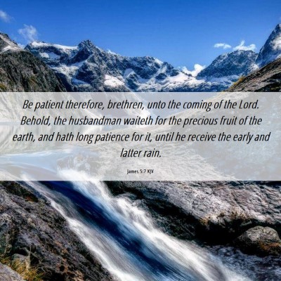 Picture 06 - James 5:7 KJV - Be patient therefore, brethren, unto the coming - Bible Verse Picture