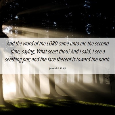 Picture 06 - Jeremiah 1:13 KJV - And the word of the LORD came unto me the second - Bible Verse Picture