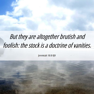 Picture 06 - Jeremiah 10:8 KJV - But they are altogether brutish and foolish: the - Bible Verse Picture