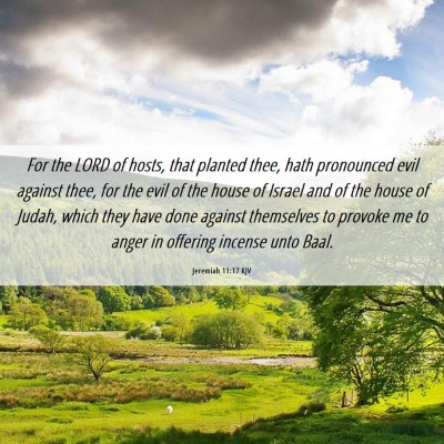 Picture 06 - Jeremiah 11:17 KJV - For the LORD of hosts, that planted thee, hath - Bible Verse Picture
