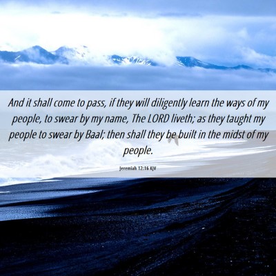 Picture 06 - Jeremiah 12:16 KJV - And it shall come to pass, if they will - Bible Verse Picture