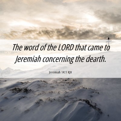 Picture 06 - Jeremiah 14:1 KJV - The word of the LORD that came to Jeremiah - Bible Verse Picture